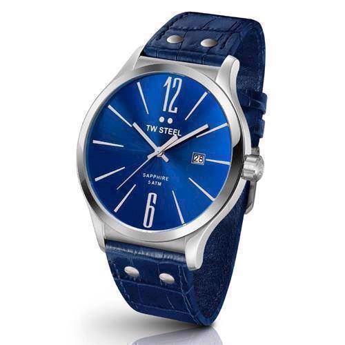 Image of blå 45 mm Quartz Herre ur fra TW Steel Slim Line